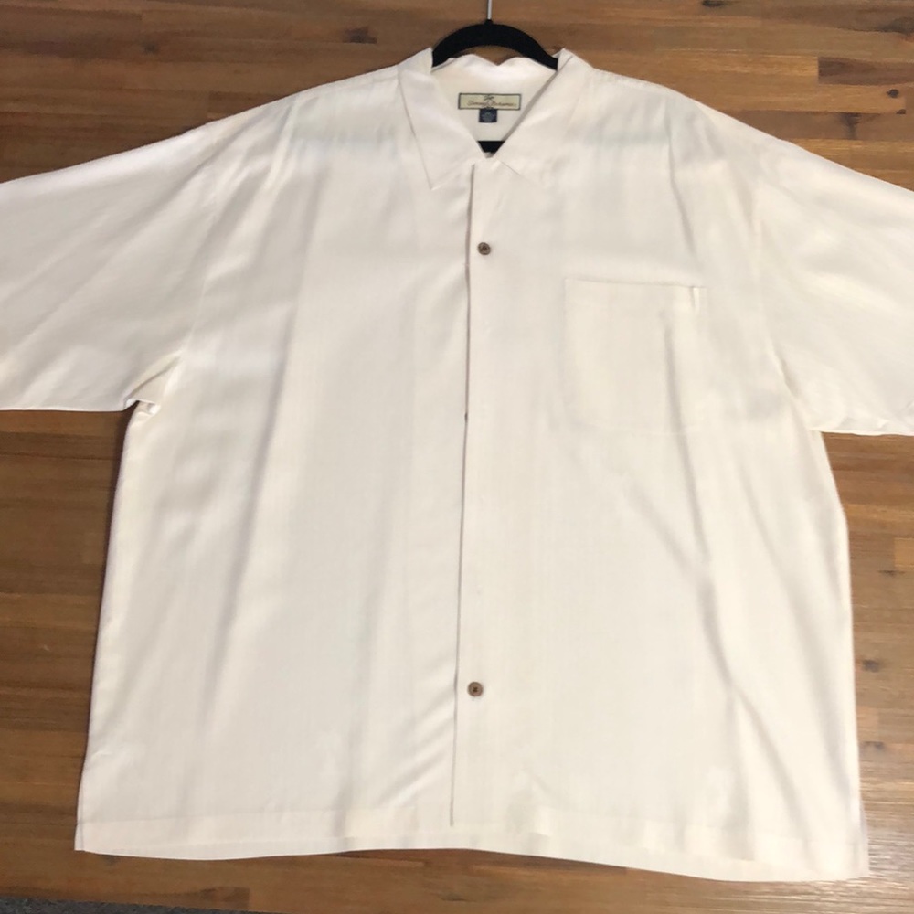 Tommy Bahama off white XXL silk button up